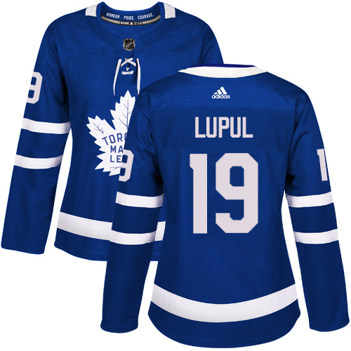 Adidas Toronto Maple Leafs #19 Joffrey Lupul Blue Home Authentic Women Stitched NHL Jersey->women nhl jersey->Women Jersey